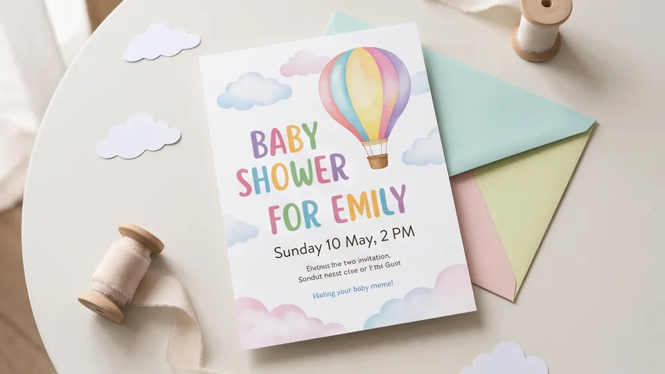 Baby Shower Invitation example
