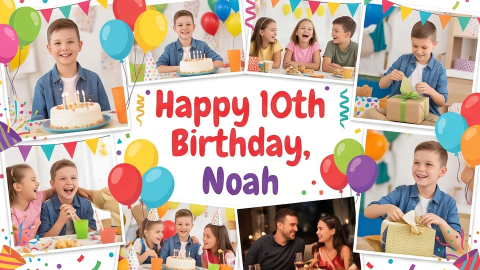 Birthday Photo Collage example