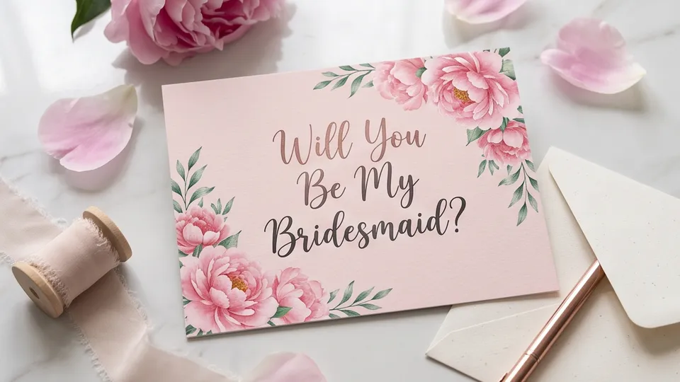 Bridesmaid Proposal Card example