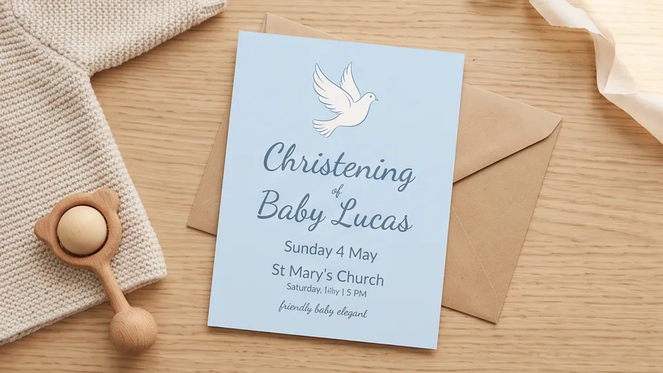Christening Invitation example