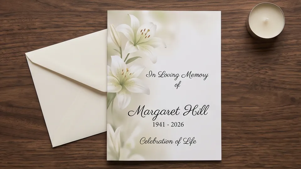 Funeral Program example