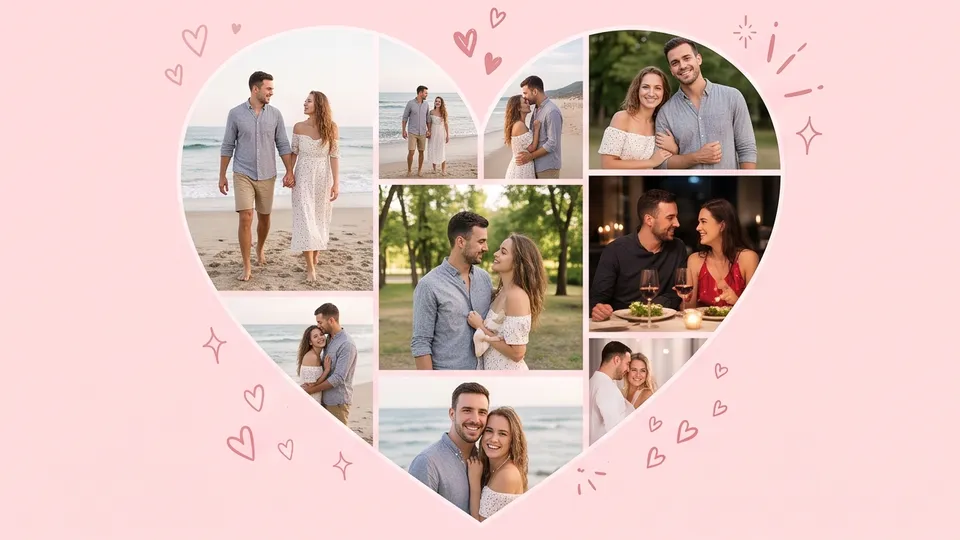 Heart-Shaped Photo Collage example