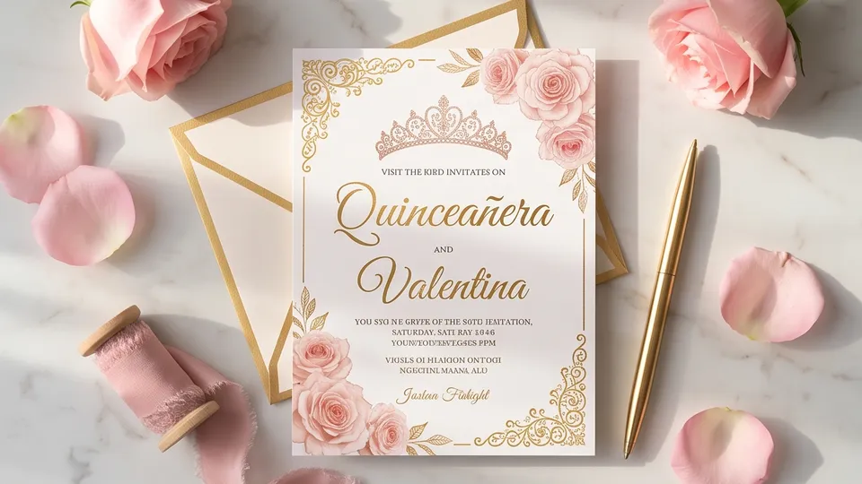 Quinceañera Invitation example