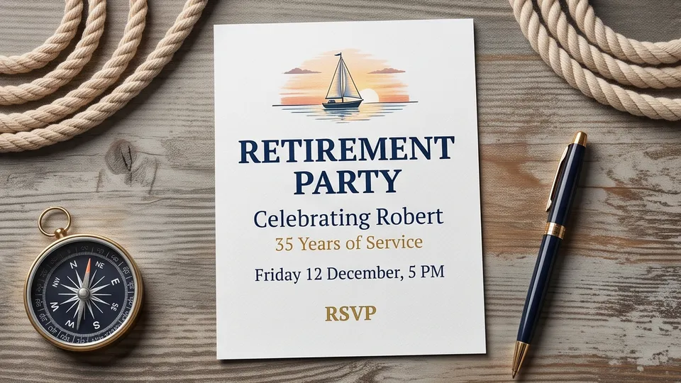 Retirement Party Invitation example