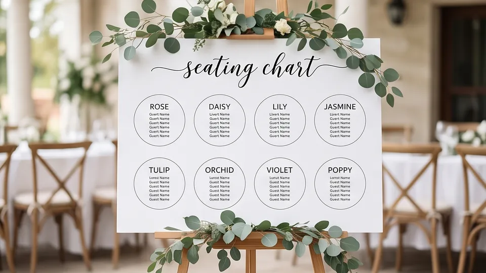 Wedding Seating Chart example