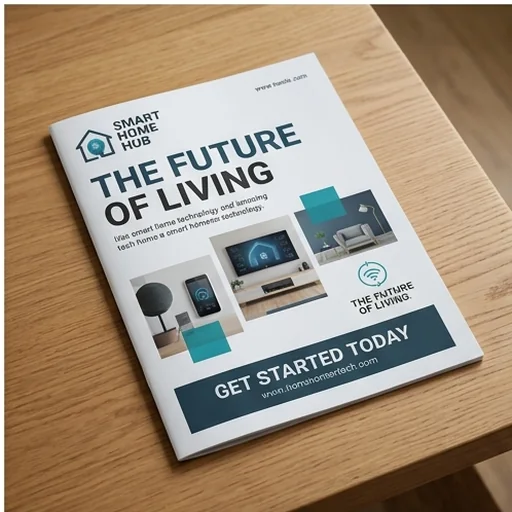 A product brochure with a clear headline and call to action
