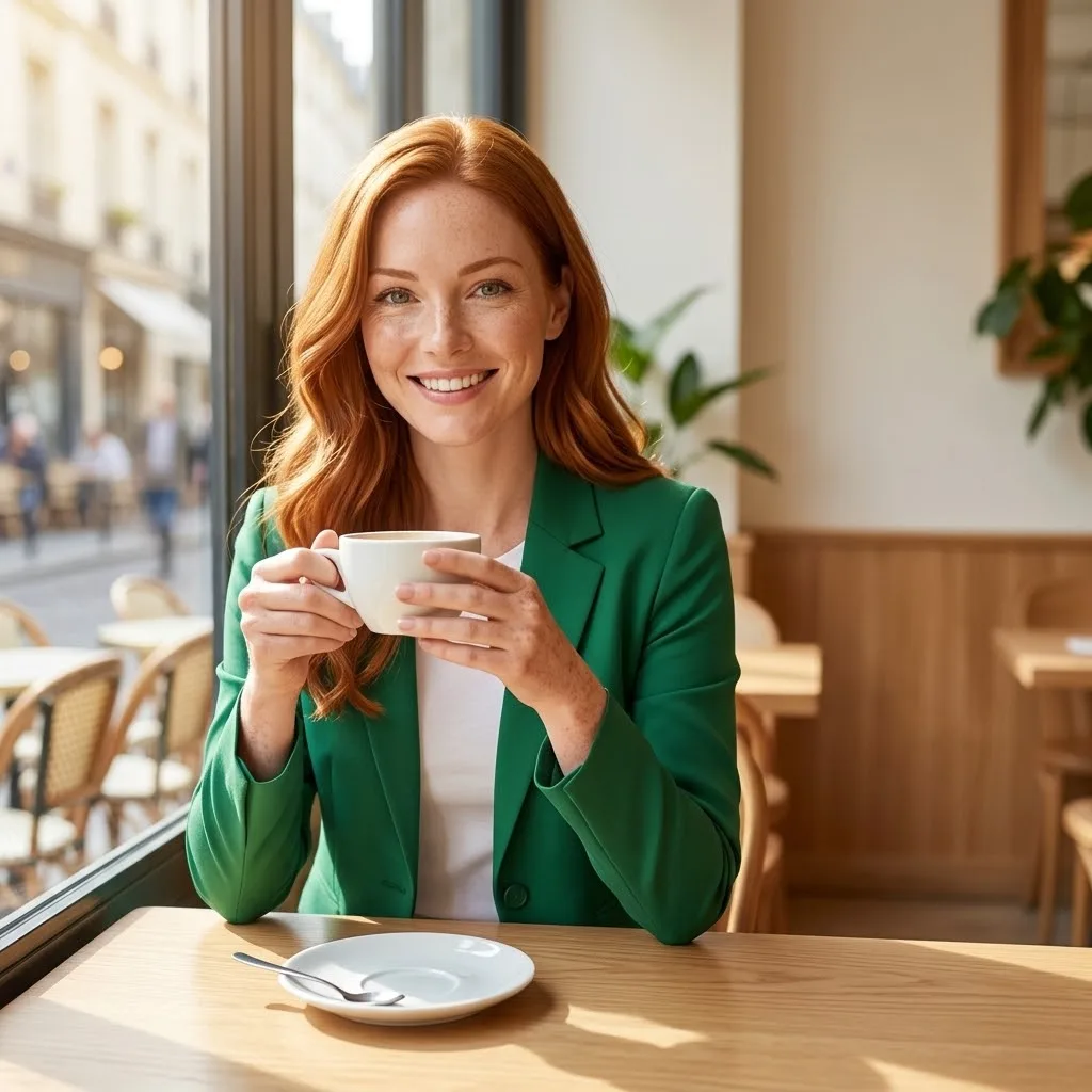 The sample character in a marketing visual
