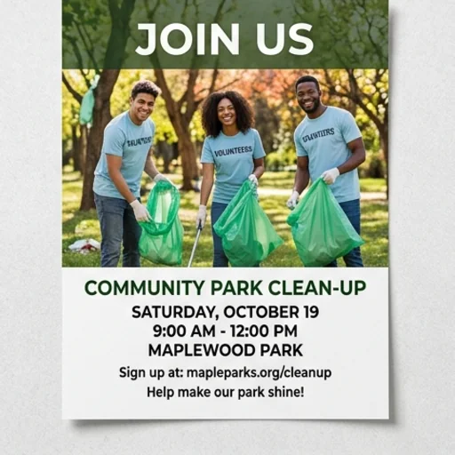 Community fundraiser flyer