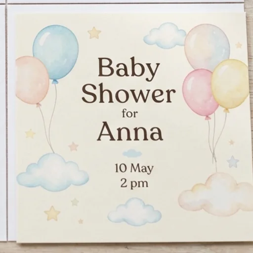 Several invitation designs for a baby shower