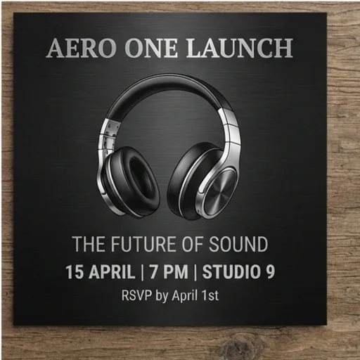 Product launch event invitation