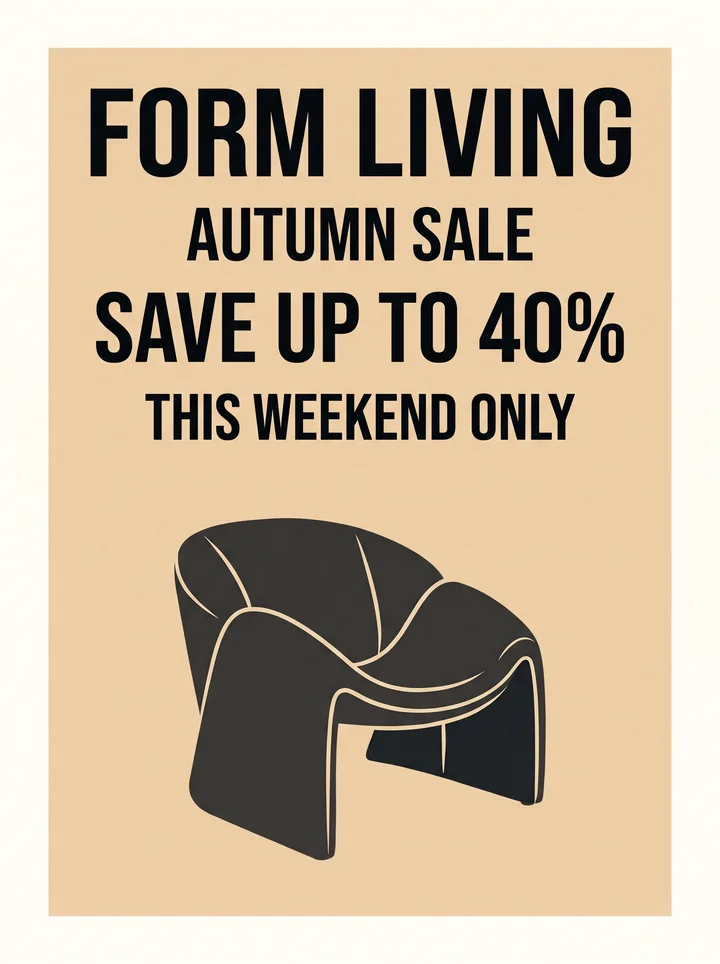 Furniture Sale Poster, an original Jitura design