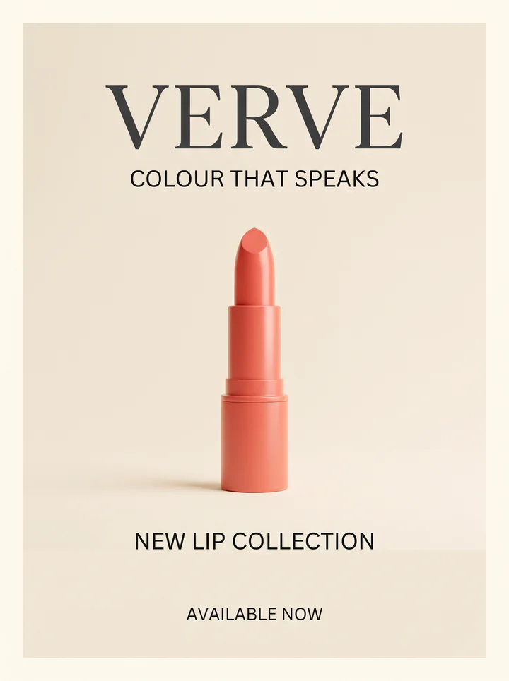 Lip Colour Launch Poster, an original Jitura design