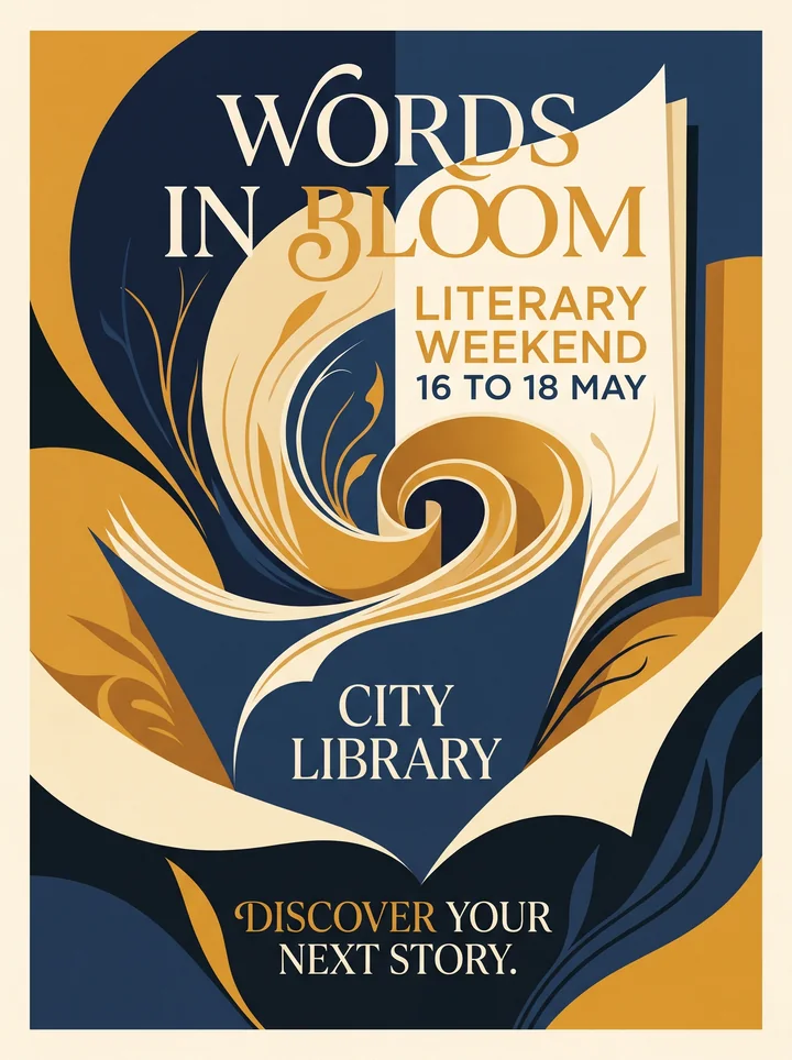 Literary Festival Poster, an original Jitura design