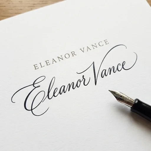 A typed name turned into a flowing signature