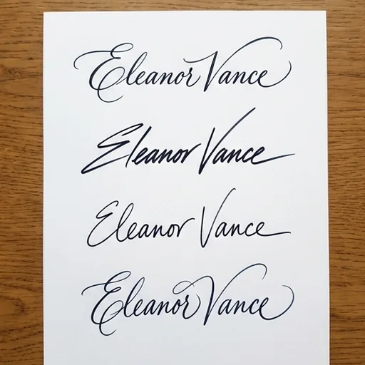 The same name in four different signature styles
