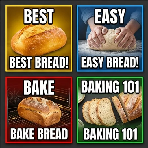 Four thumbnail variations for the same video