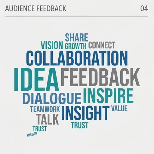 A presentation slide with a speech-bubble word cloud