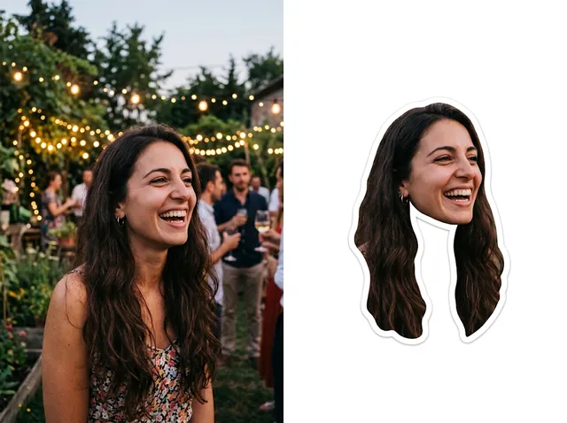 Face Cutout before and after example
