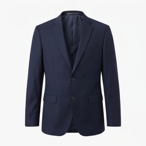 Ghost mannequin blazer showing the collar and lapels clearly