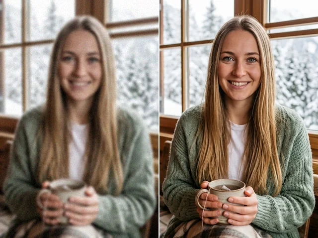 Enhance Image Quality before and after