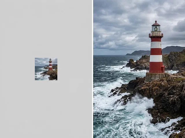 Image Enlarger before and after example