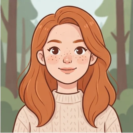 A cartoon portrait of a woman used as a channel avatar