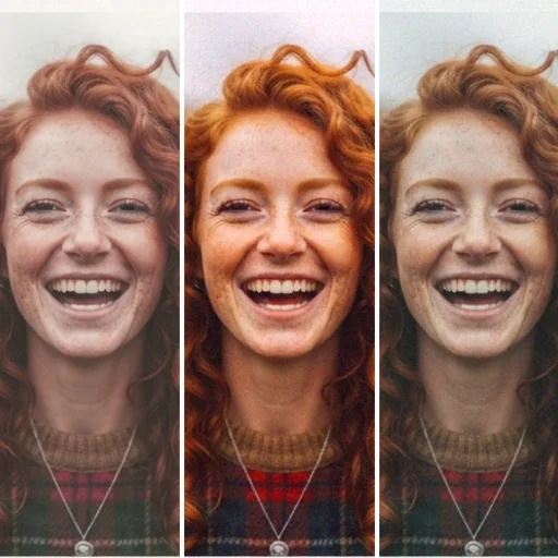 One portrait shown in 1960s, 1980s and 1990s film looks