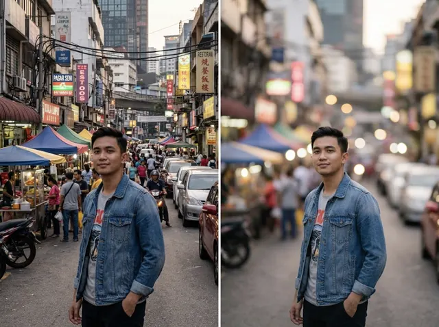 Blur Background before and after