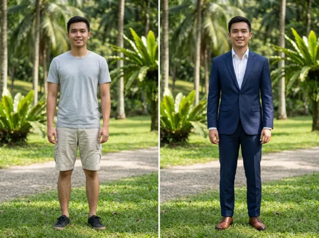 AI Clothes Changer example