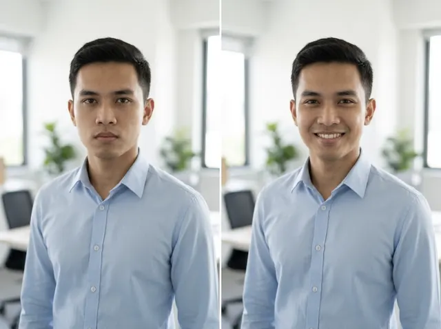 AI Face Editor before and after example