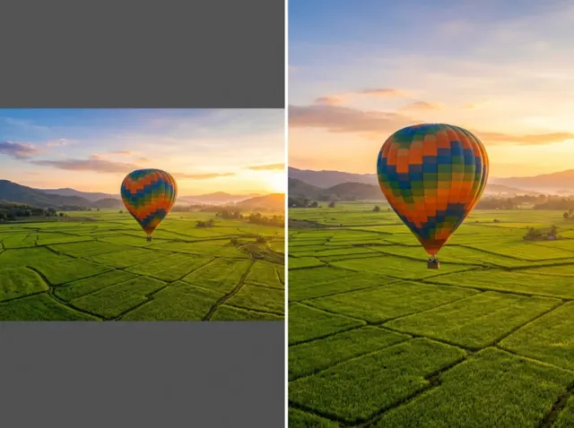 Resize Image before and after