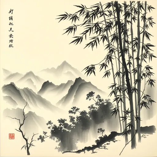 Chinese Ink Painting style example