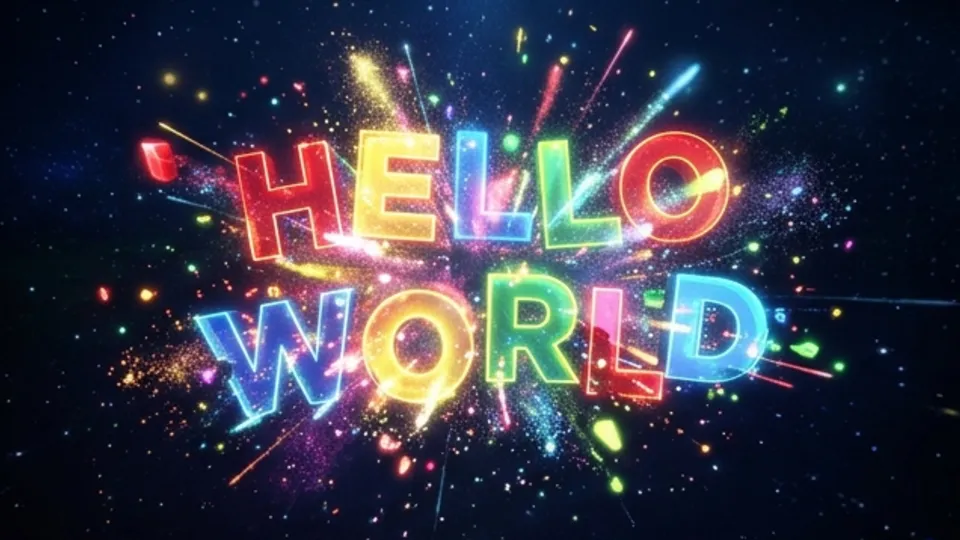 Animated Text Video example
